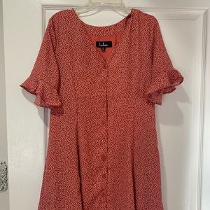 Lulus red short sleeve dress